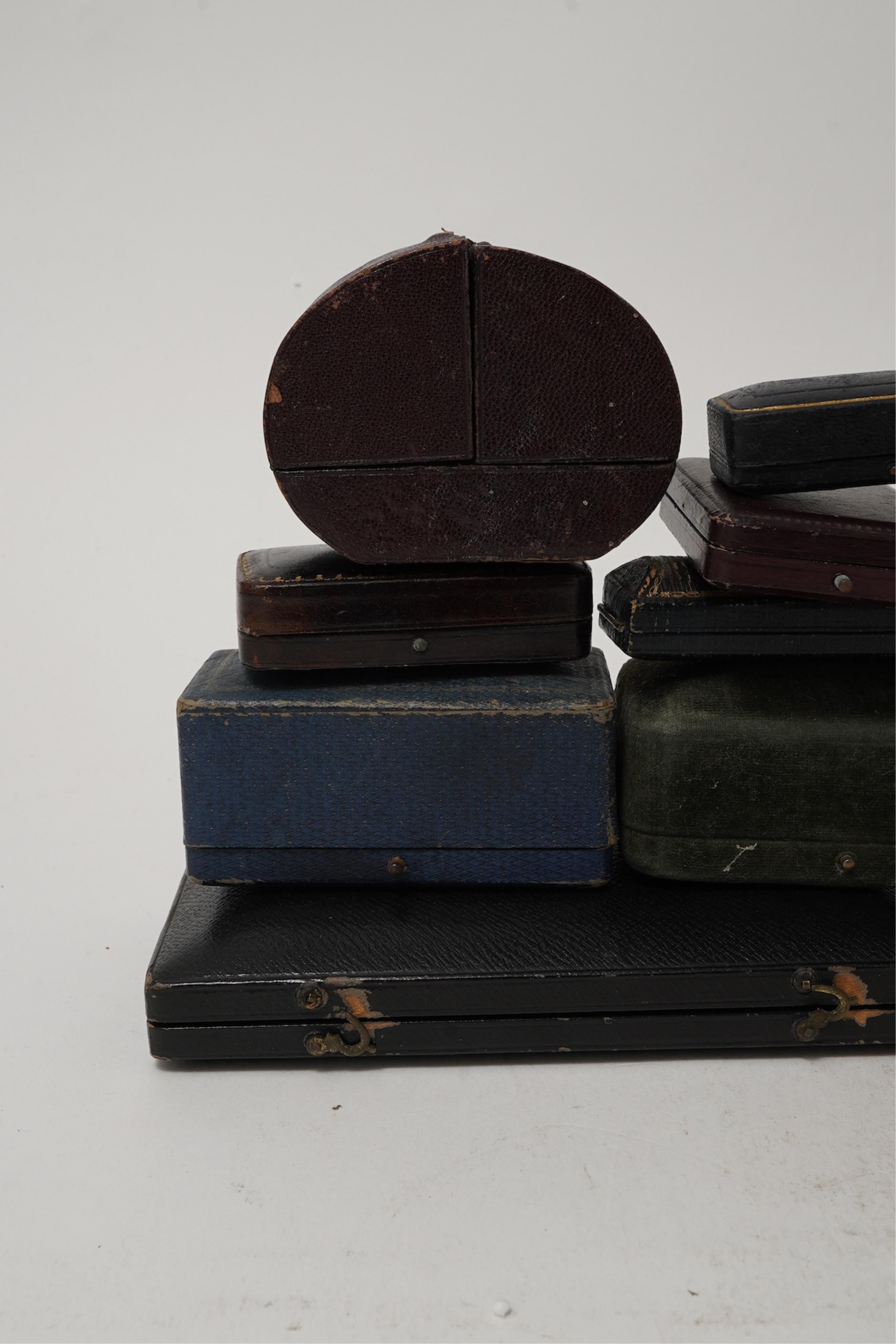 A group of twenty four vintage jewellery cases